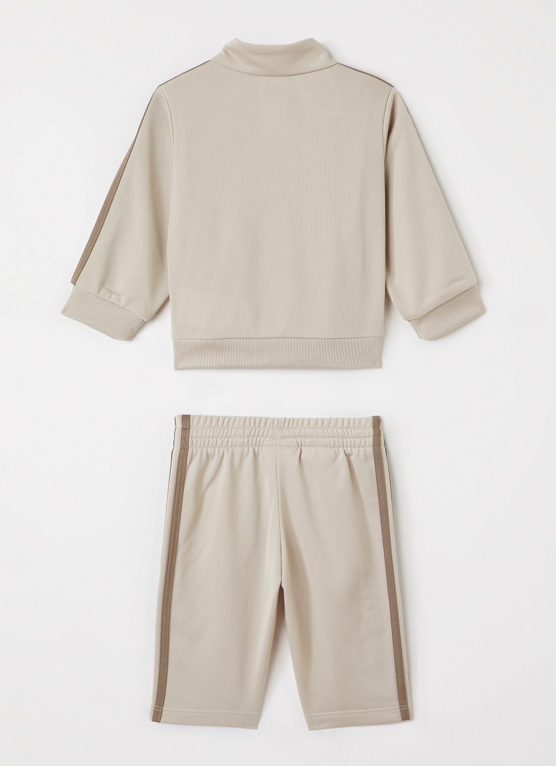 Adidas Set van trackvest met trackpants 2-delig - voorkant 2 beige