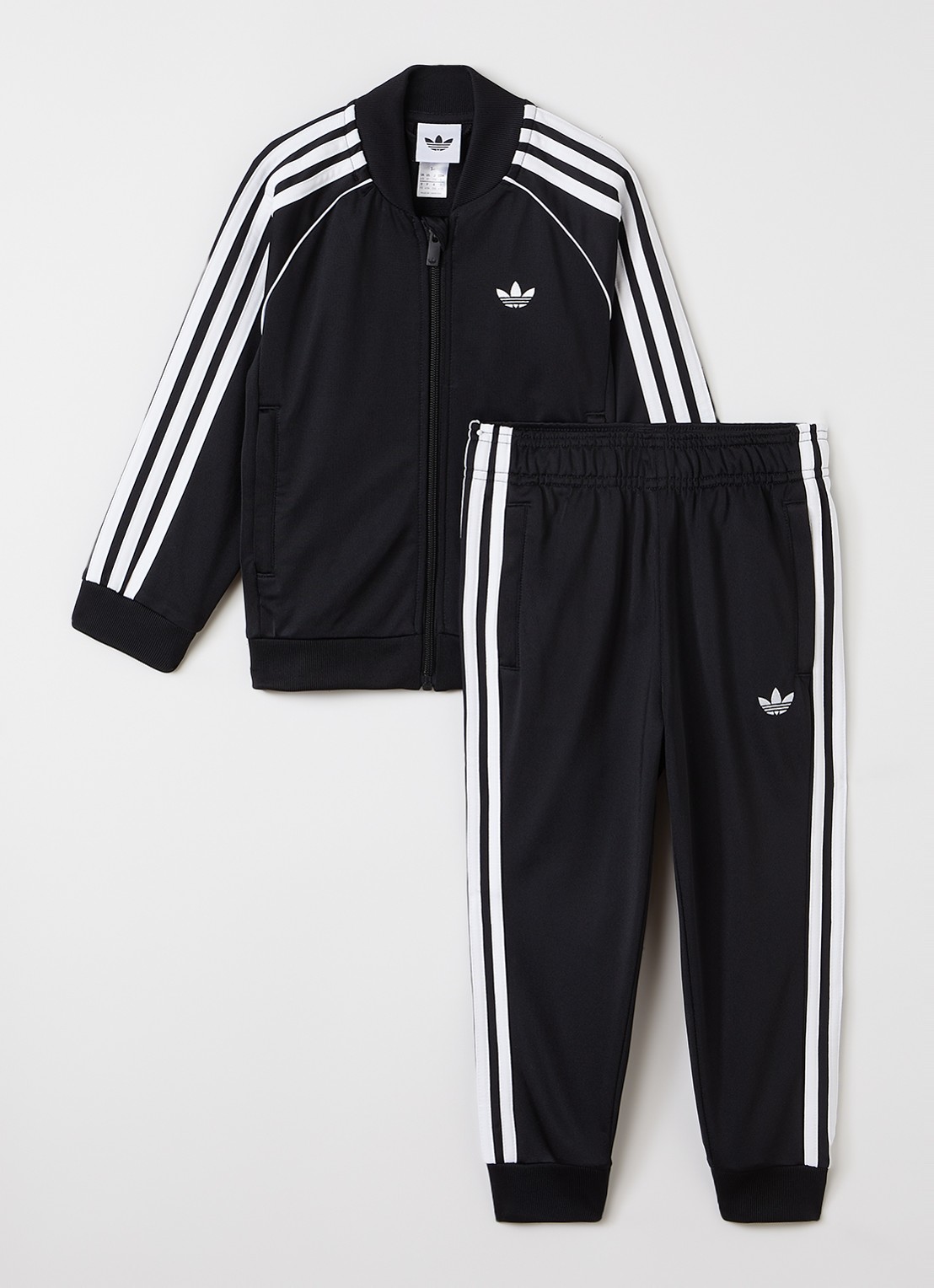 Adidas Set van trackvest met trackpants 2-delig - voorkant zwart