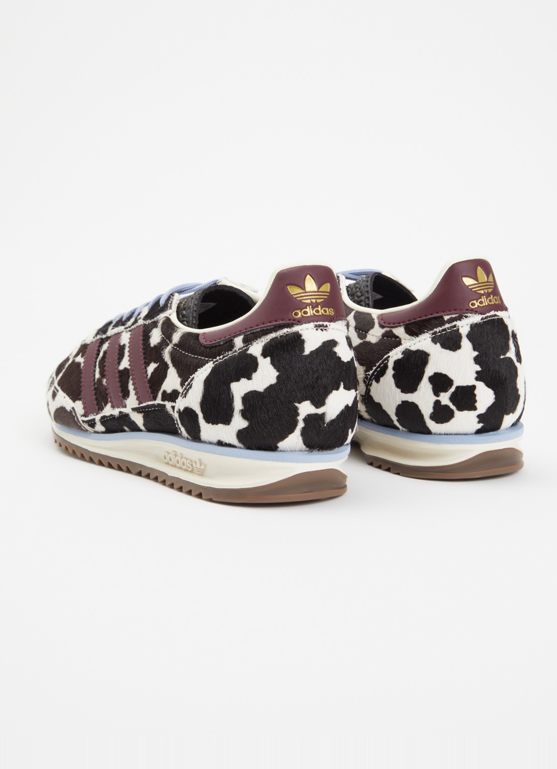 Adidas SL 72 OG sneaker met dierenprint - achterkant bordeauxrood