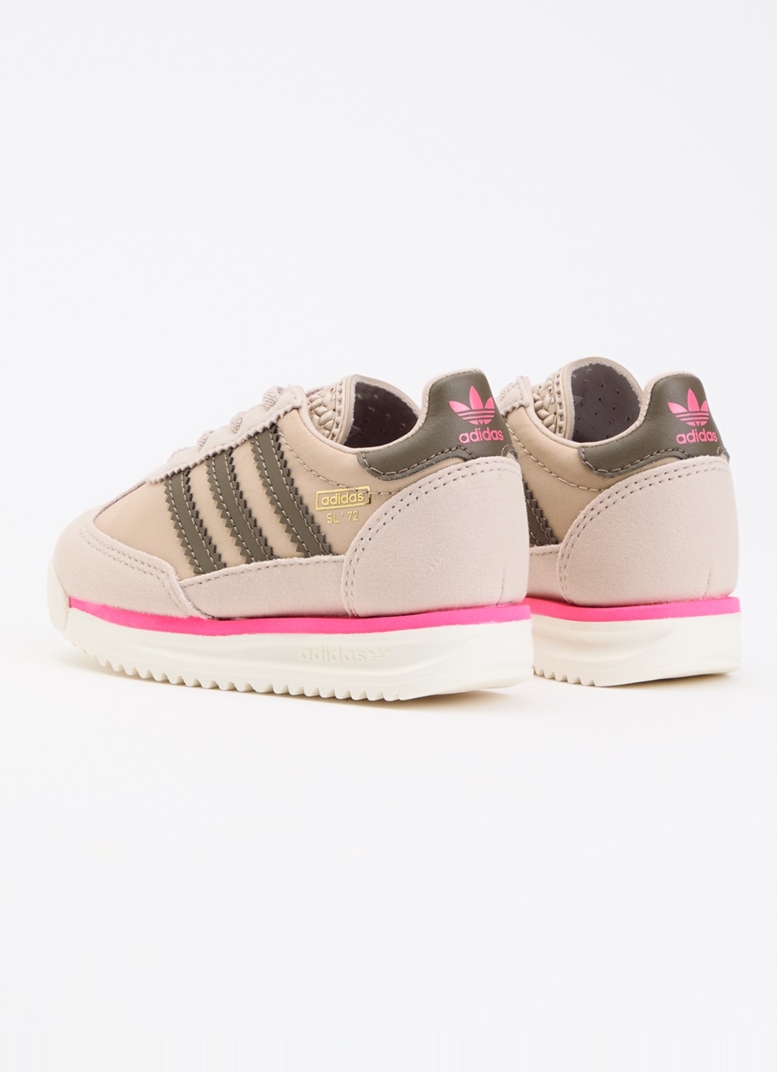 Adidas SL 72 RS babyschoentje met logo - achterkant 4 lichtbruin