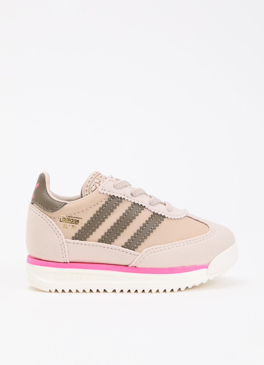 Adidas SL 72 RS babyschoentje met logo - voorkant 2 lichtbruin