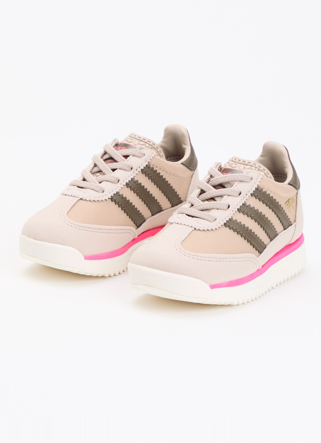 Adidas SL 72 RS babyschoentje met logo - voorkant 3 lichtbruin