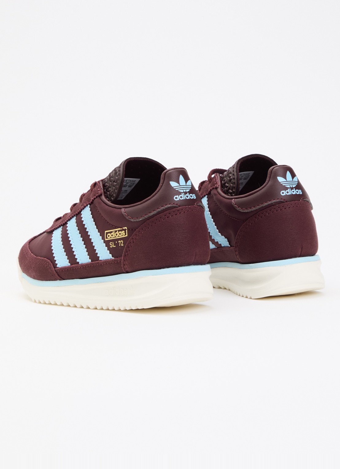 Adidas SL 72 RS sneaker met mesh details en logo - achterkant 2 bordeauxrood