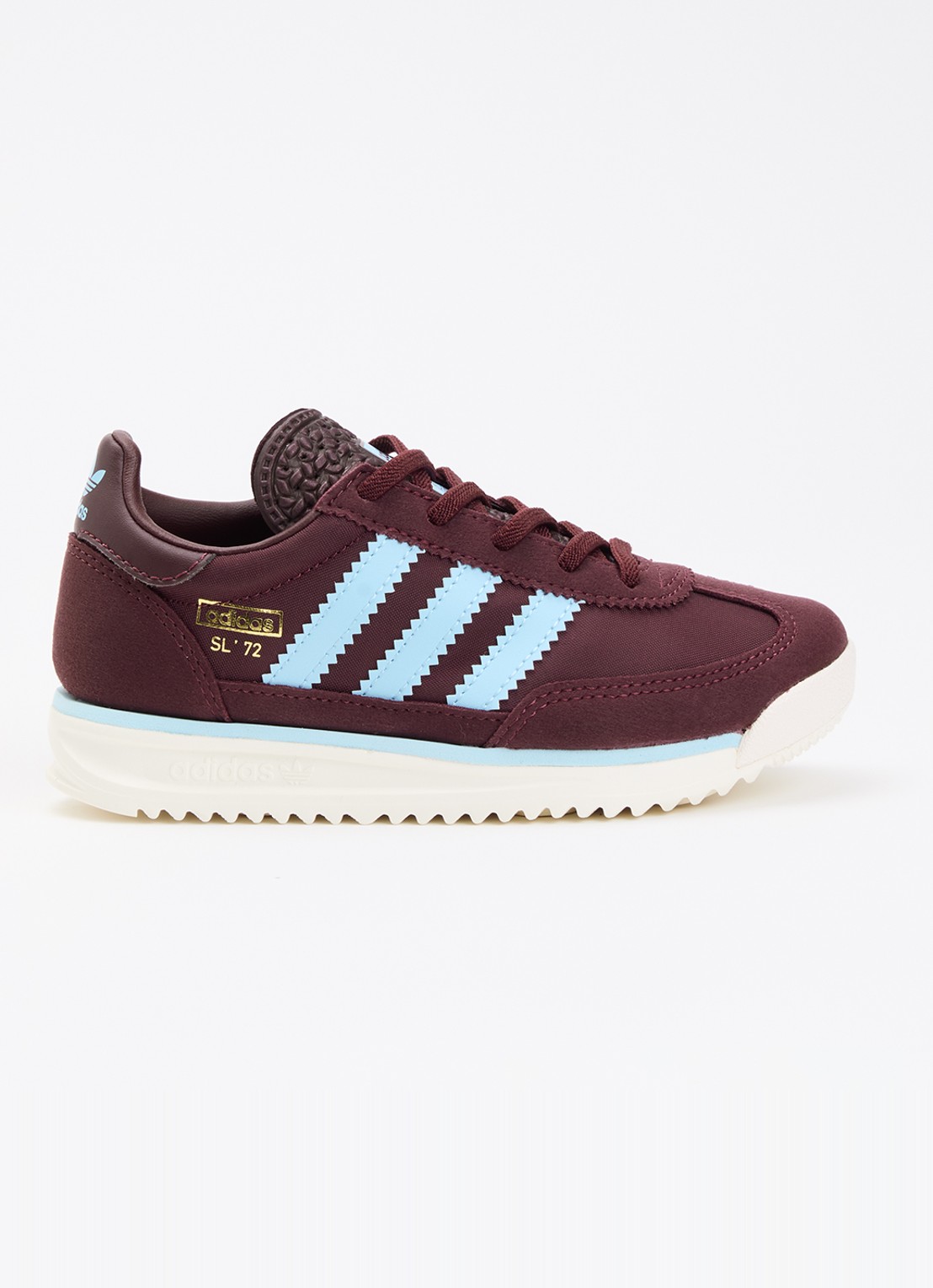 Adidas SL 72 RS sneaker met mesh details en logo - voorkant 3 bordeauxrood