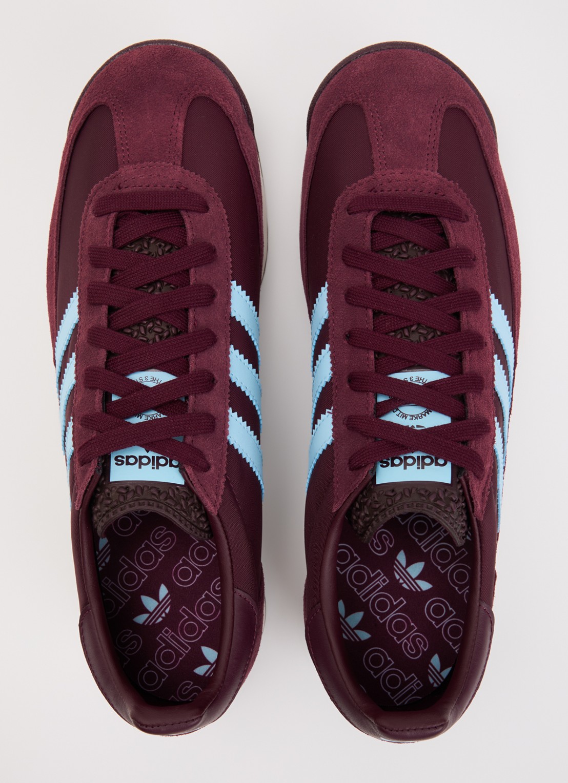 Adidas SL 72 RS sneaker met suède details - detail 4 bordeauxrood