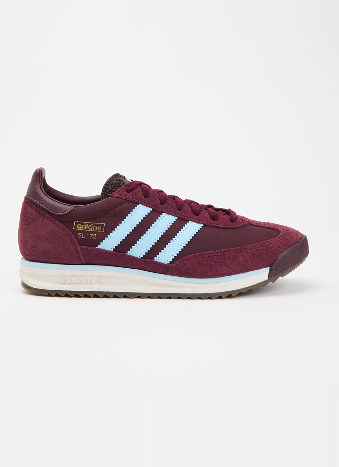 Adidas SL 72 RS sneaker met suède details - voorkant 2 bordeauxrood