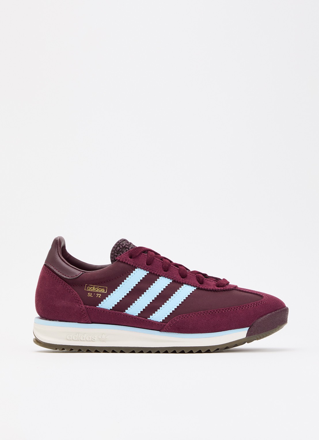 Adidas SL 72 sneaker met mesh details - voorkant bordeauxrood