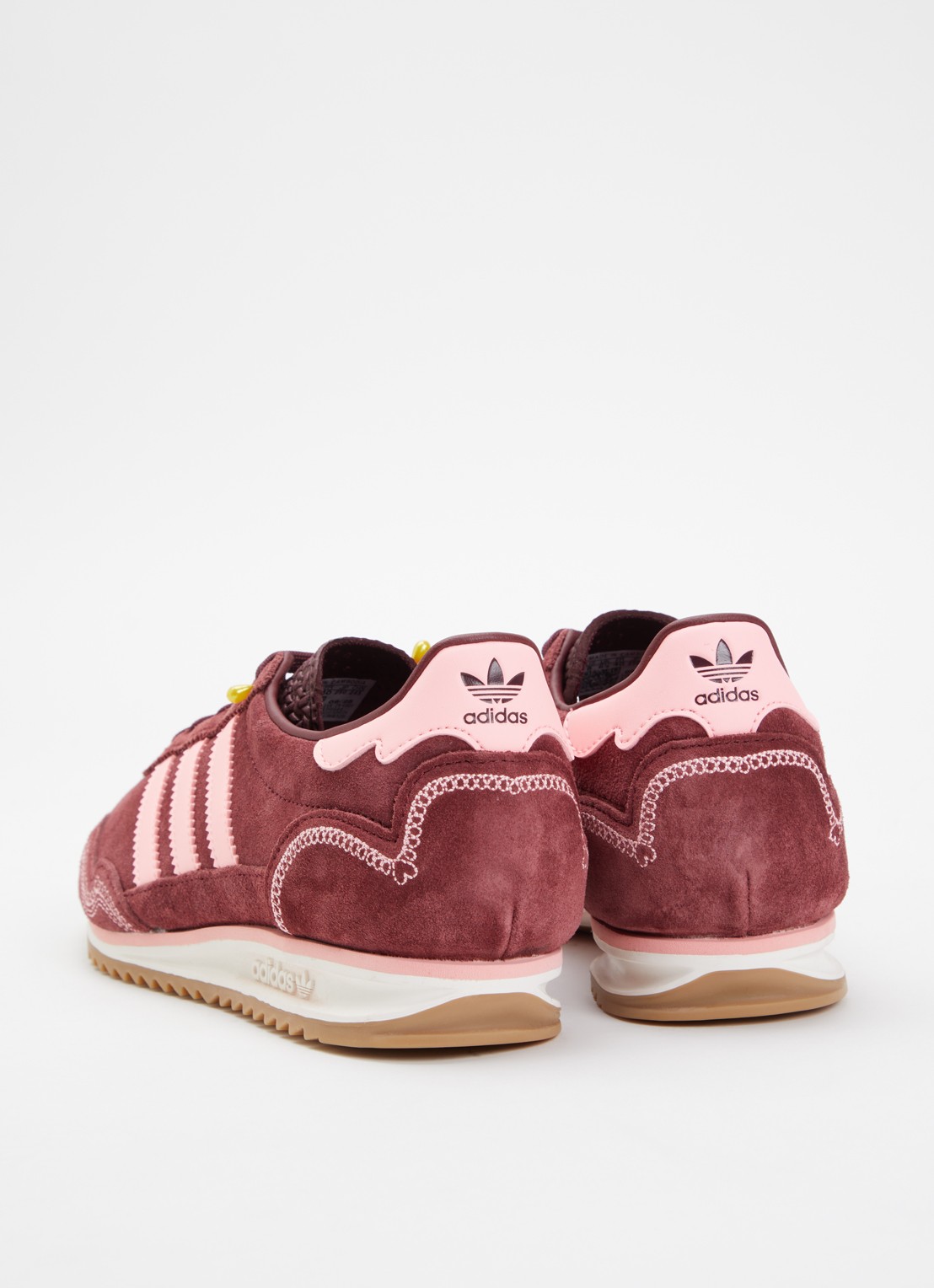 Adidas SL 72 sneaker van suède  - achterkant 4 bordeauxrood