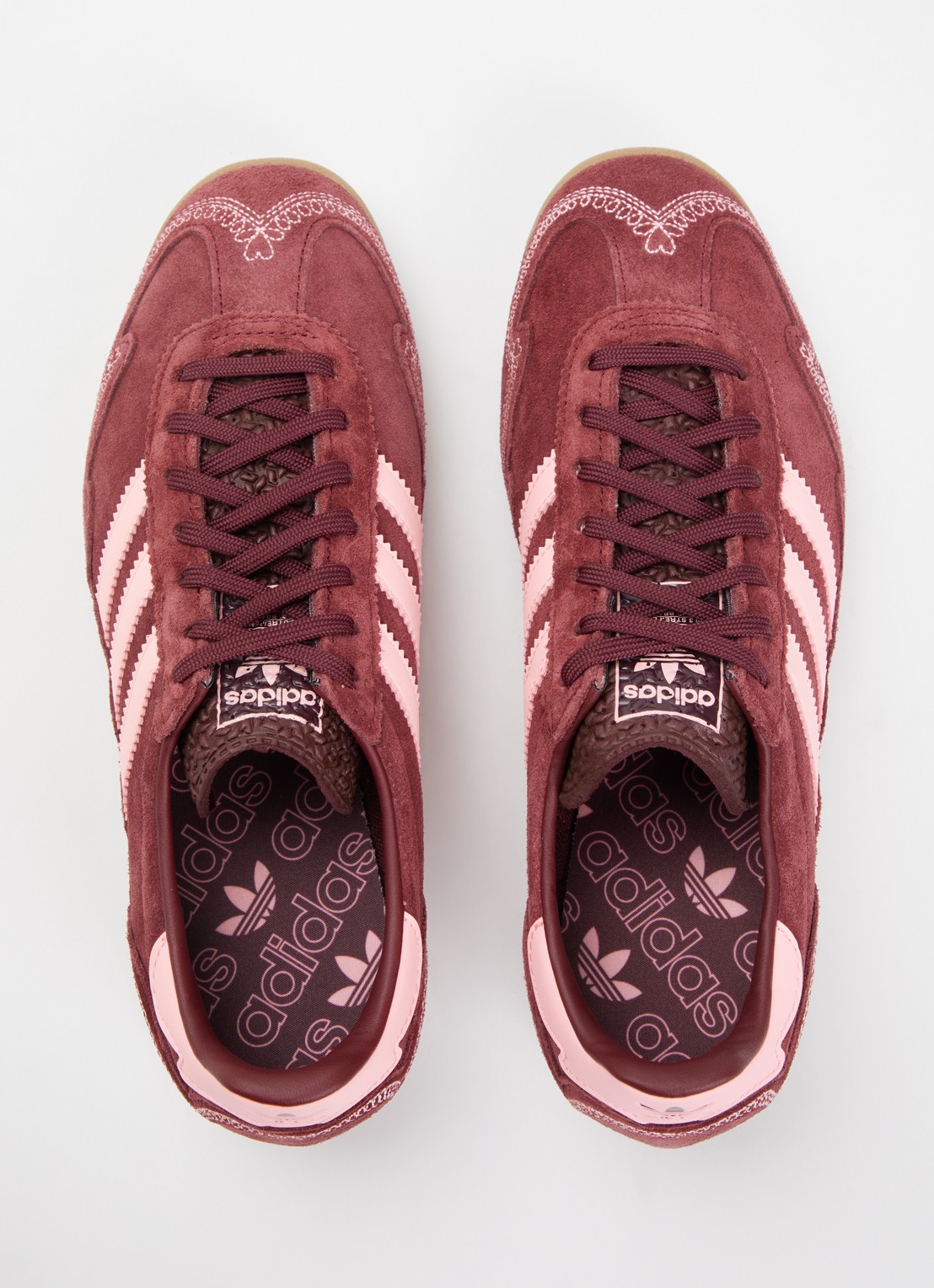 Adidas SL 72 sneaker van suède  - detail 2 bordeauxrood