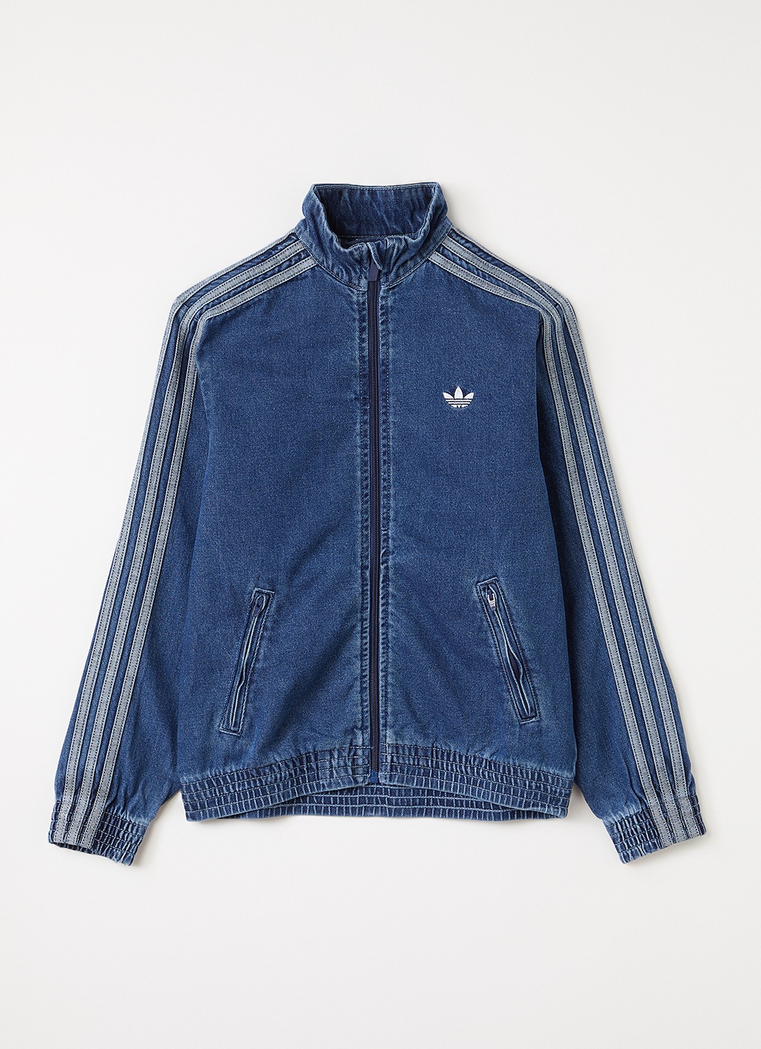 Adidas Spijkerjas met logo - voorkant blauw