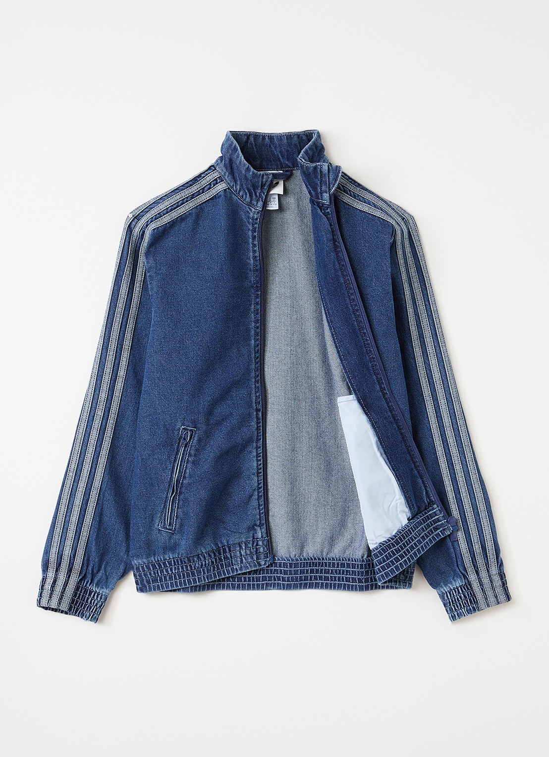Adidas Spijkerjas met logo - voorkant 2 blauw