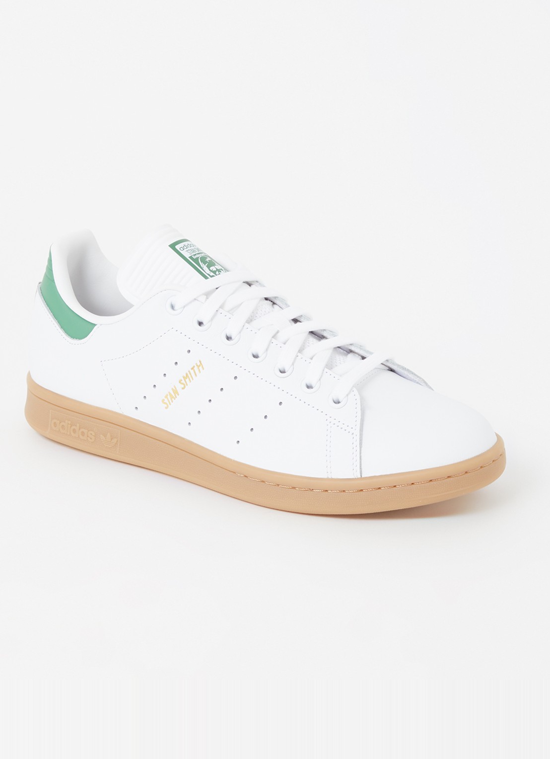 Adidas Stan Smith sneaker van leer met logo - voorkant wit