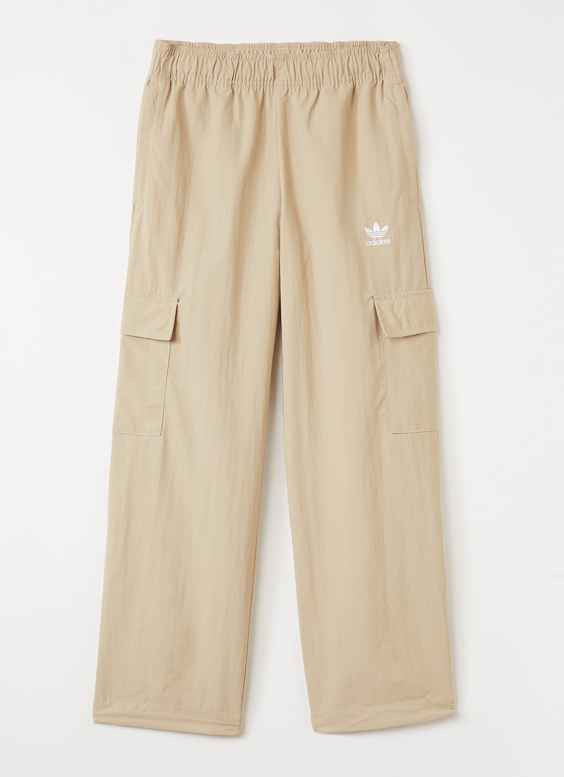 Adidas Straight fit cargobroek met logo - voorkant 2 zand