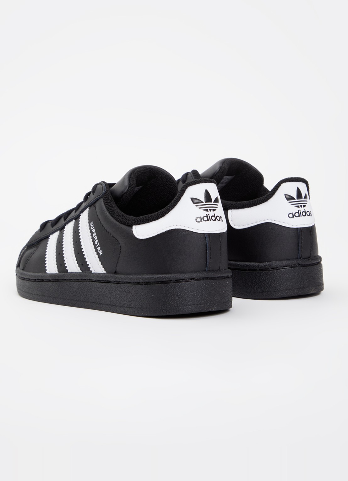 Adidas Superstar II sneaker van leer met logo - achterkant zwart