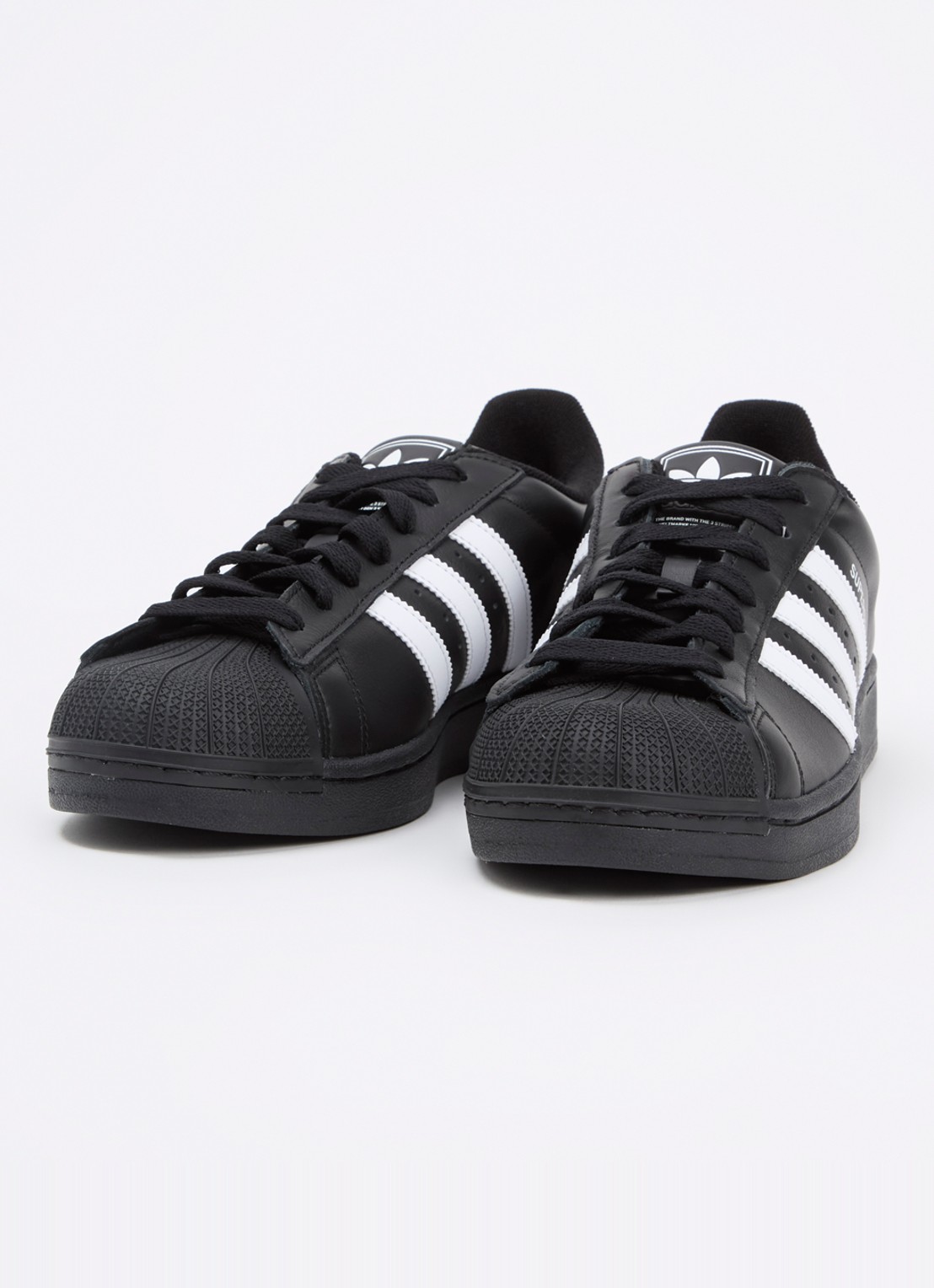 Adidas Superstar II sneaker van leer met logo - detail 2 zwart