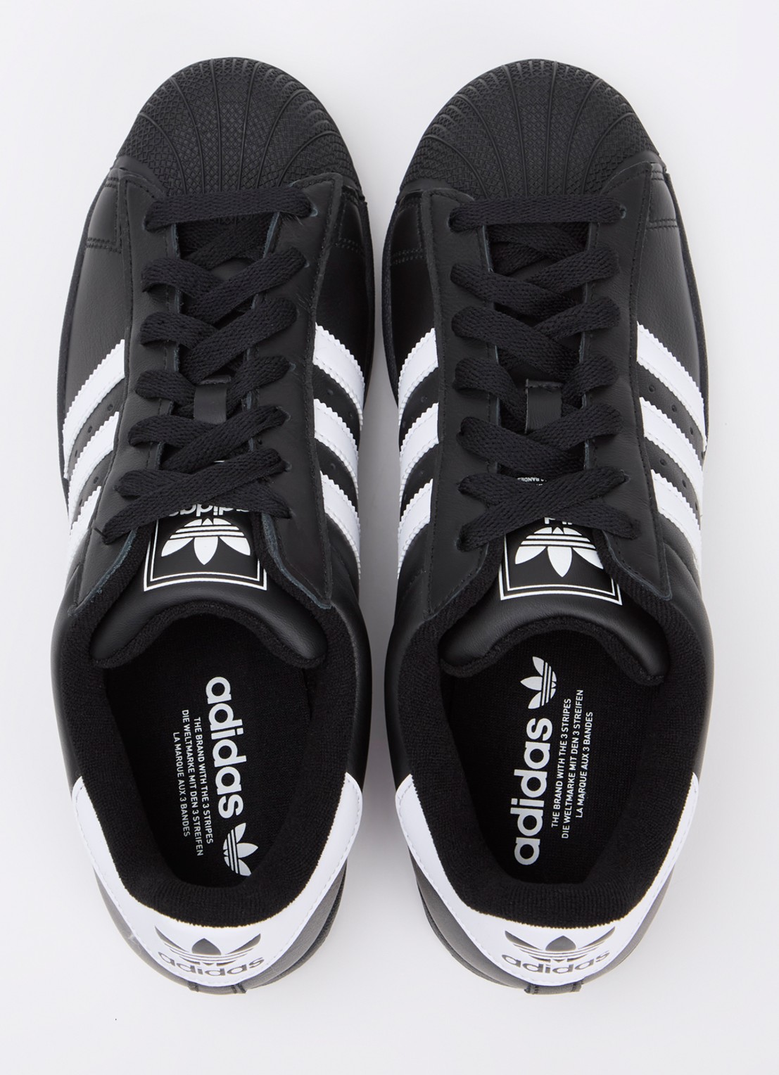 Adidas Superstar II sneaker van leer met logo - detail 3 zwart