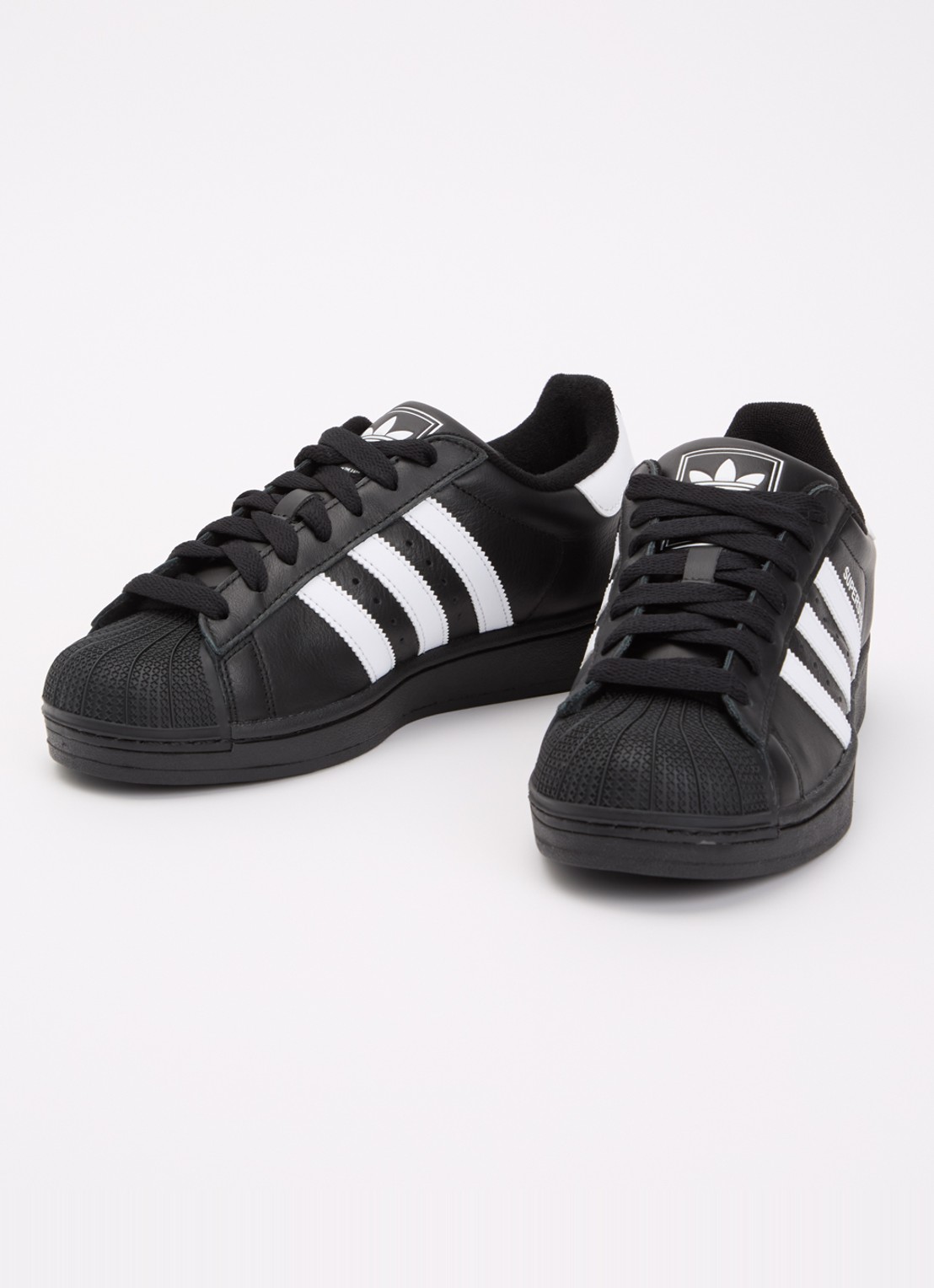Adidas Superstar II sneaker van leer - detail 3 zwart