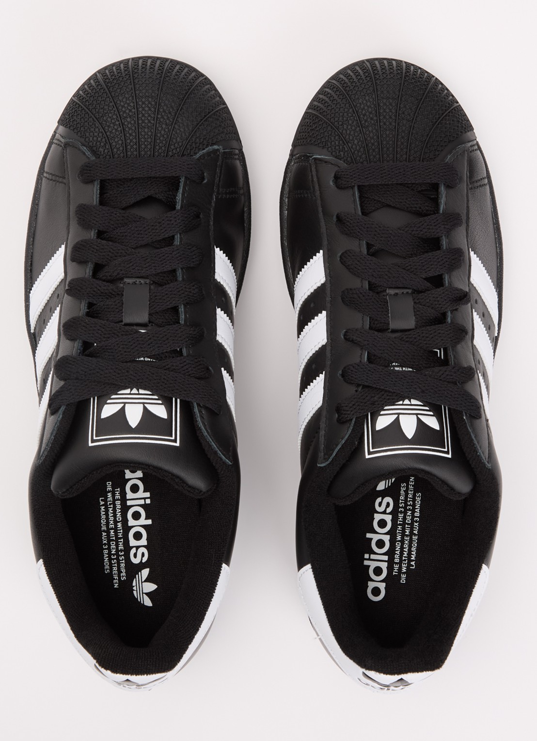 Adidas Superstar II sneaker van leer - detail 4 zwart