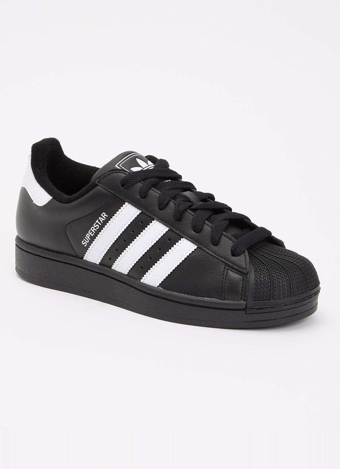 Adidas Superstar II sneaker van leer - voorkant 2 zwart
