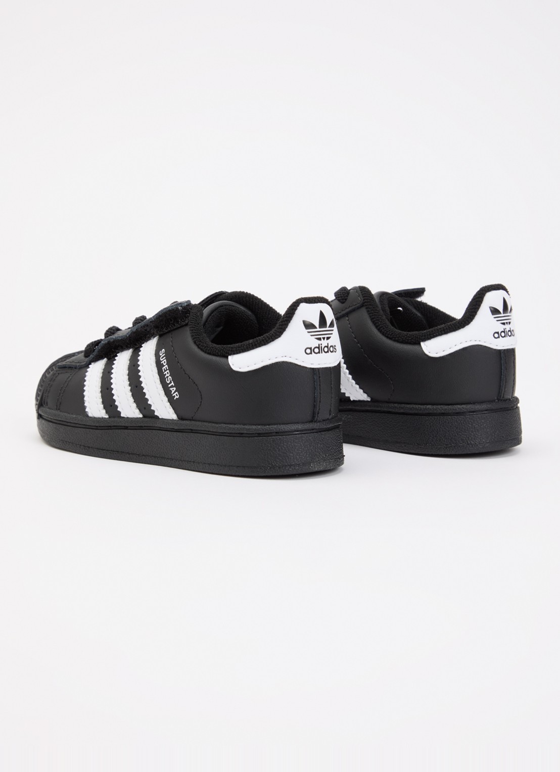 Adidas Superstar II sneaker van leer - achterkant 4 zwart