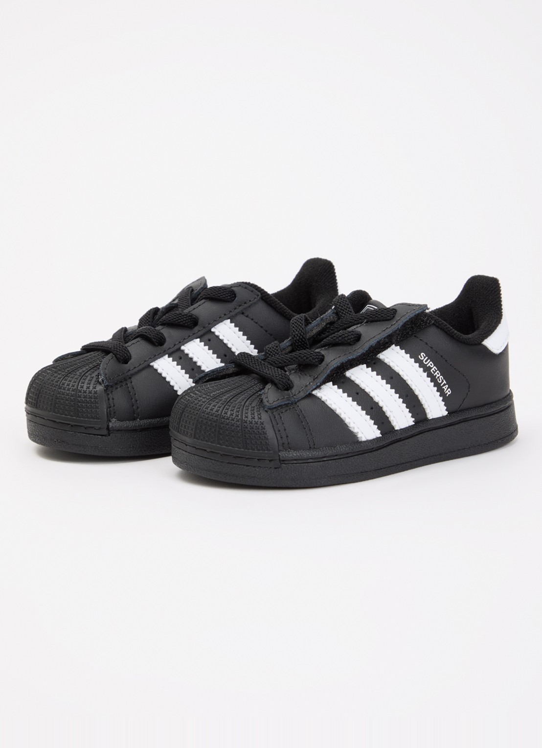 Adidas Superstar II sneaker van leer - voorkant 2 zwart
