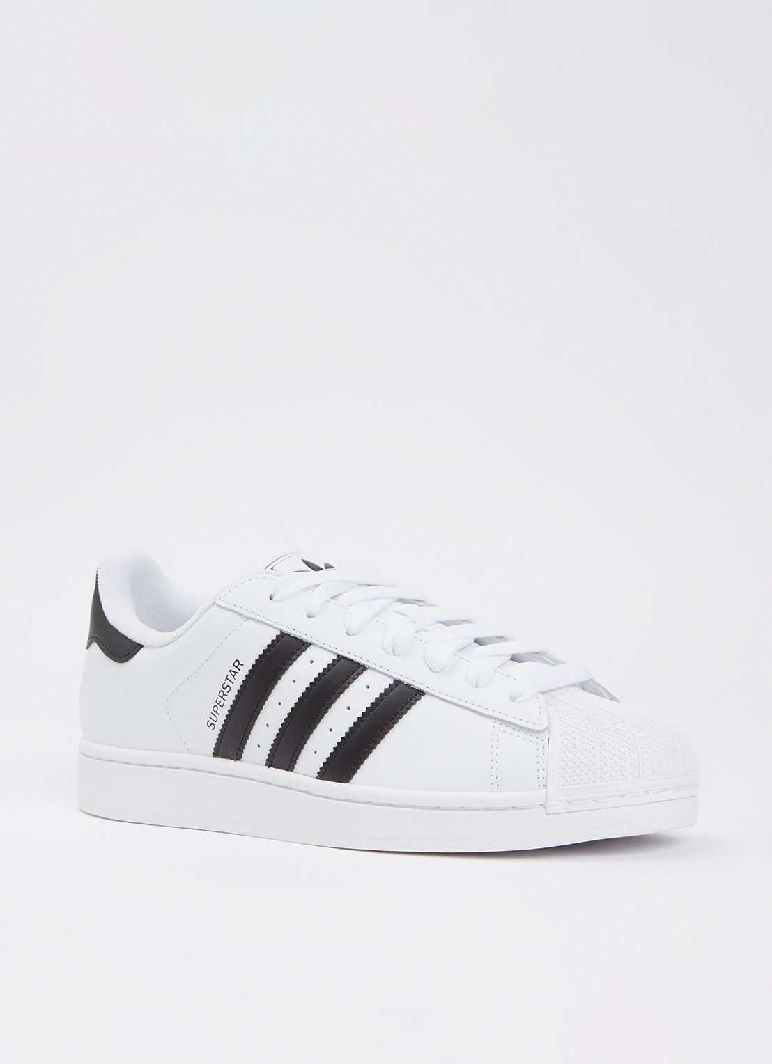 Adidas Superstar sneaker van leer met logo - voorkant wit