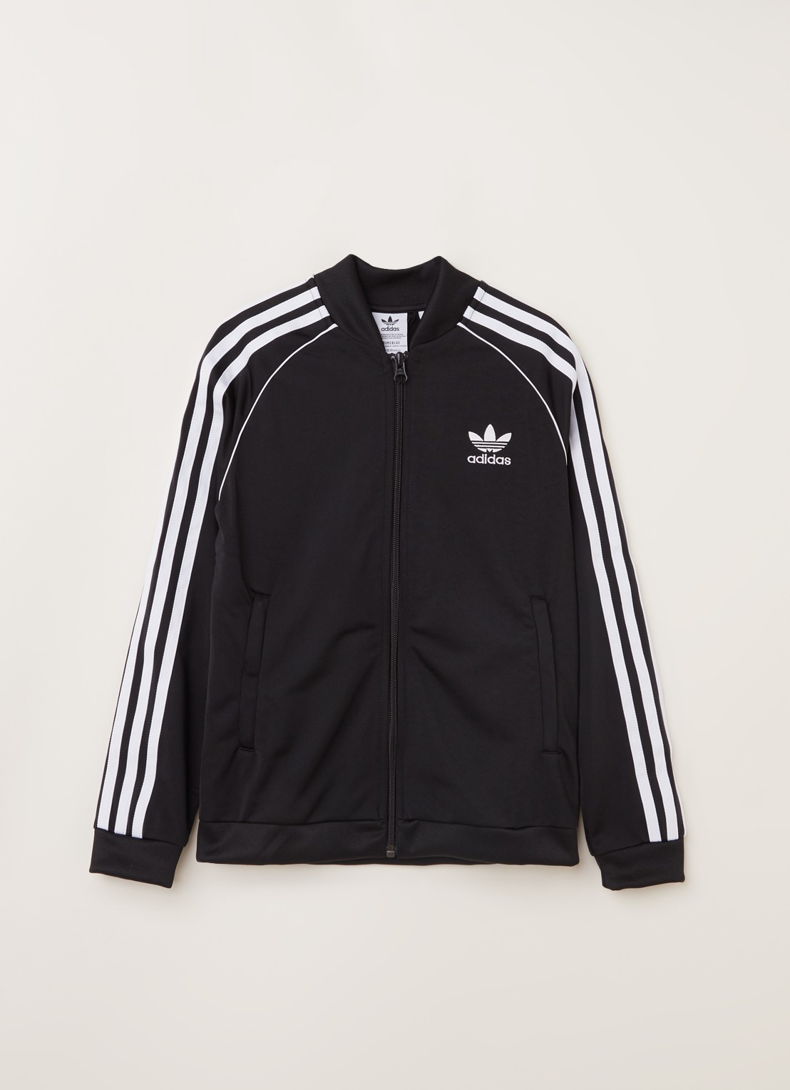 Adidas Superstar trackvest met logo - voorkant 2 zwart