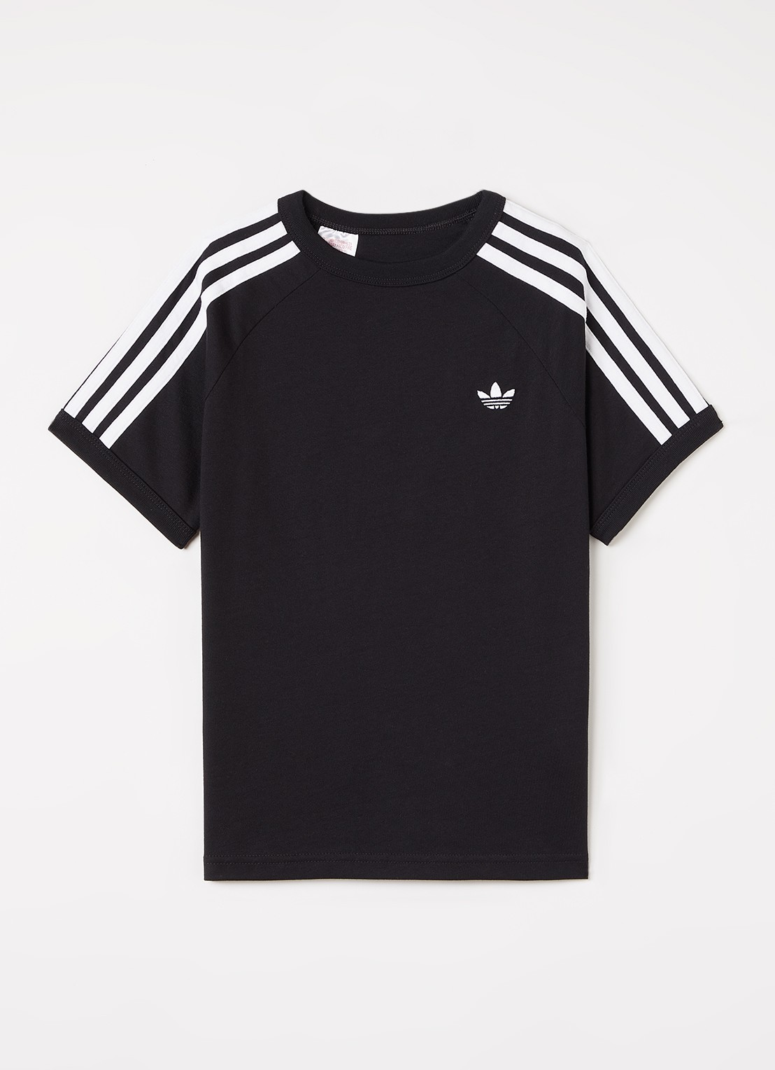 Adidas T-shirt met logoborduring - voorkant zwart