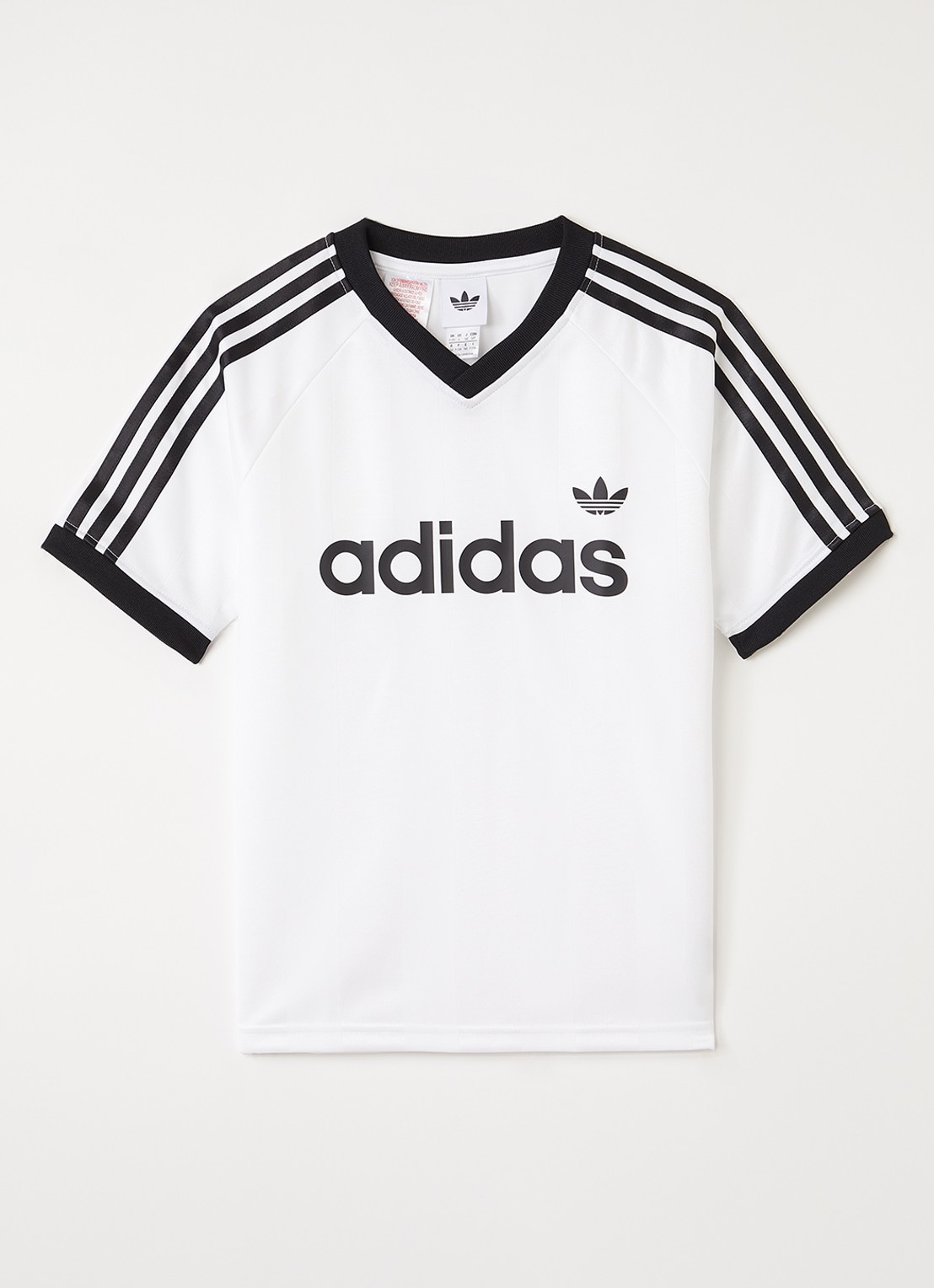 Adidas T-shirt met logoprint - voorkant wit