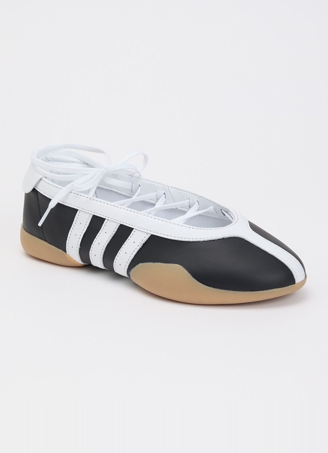 Adidas Taekwondo ballerina van leer - voorkant 5 zwart