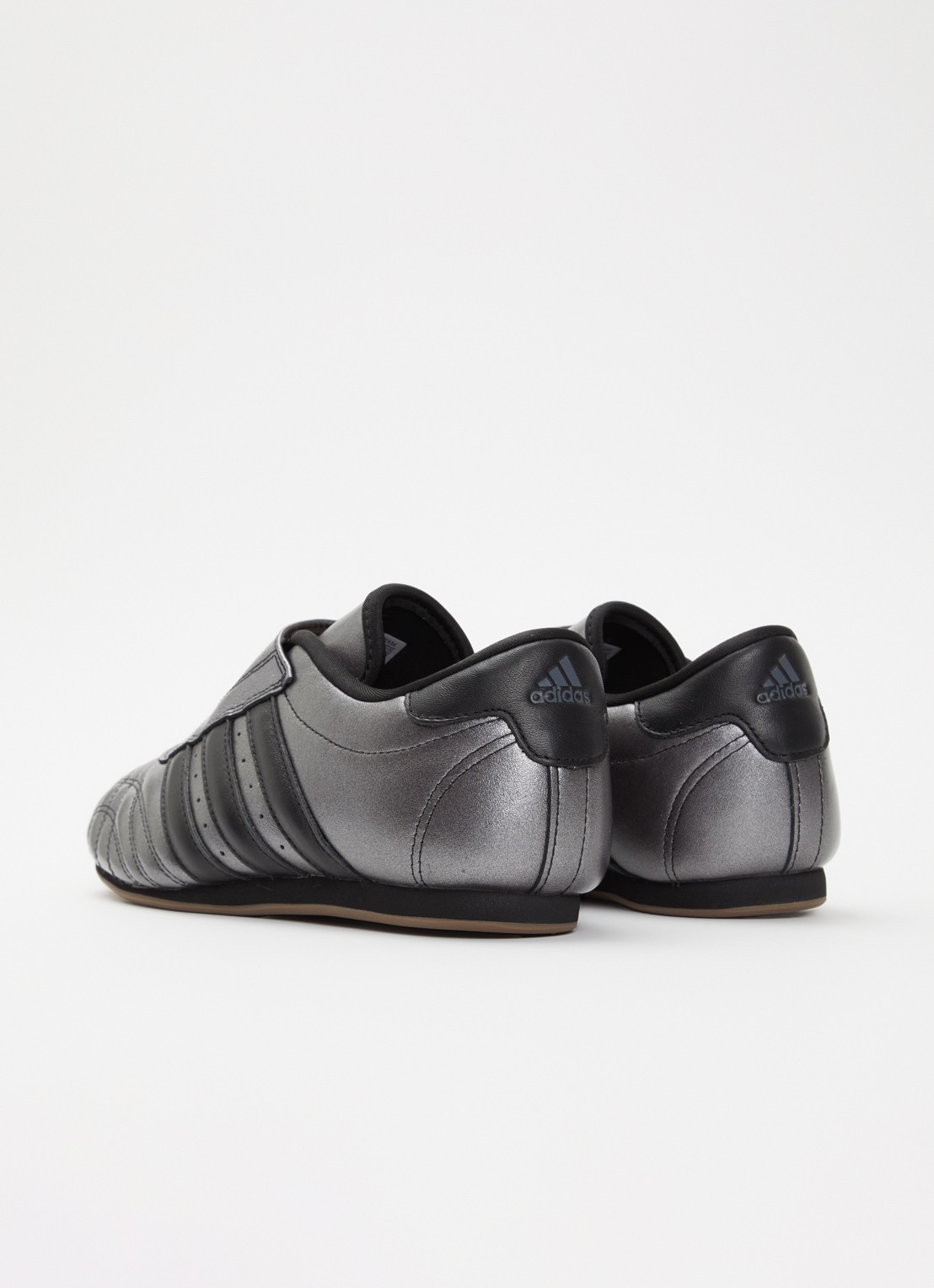 Adidas Taekwondo sneaker van leer met metallic finish - achterkant antraciet