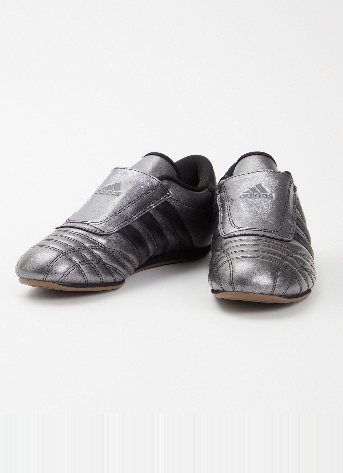 Adidas Taekwondo sneaker van leer met metallic finish - detail 3 antraciet