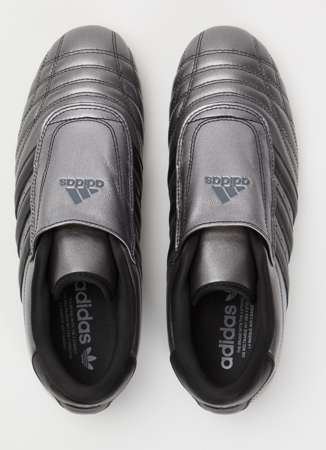 Adidas Taekwondo sneaker van leer met metallic finish - detail 4 antraciet