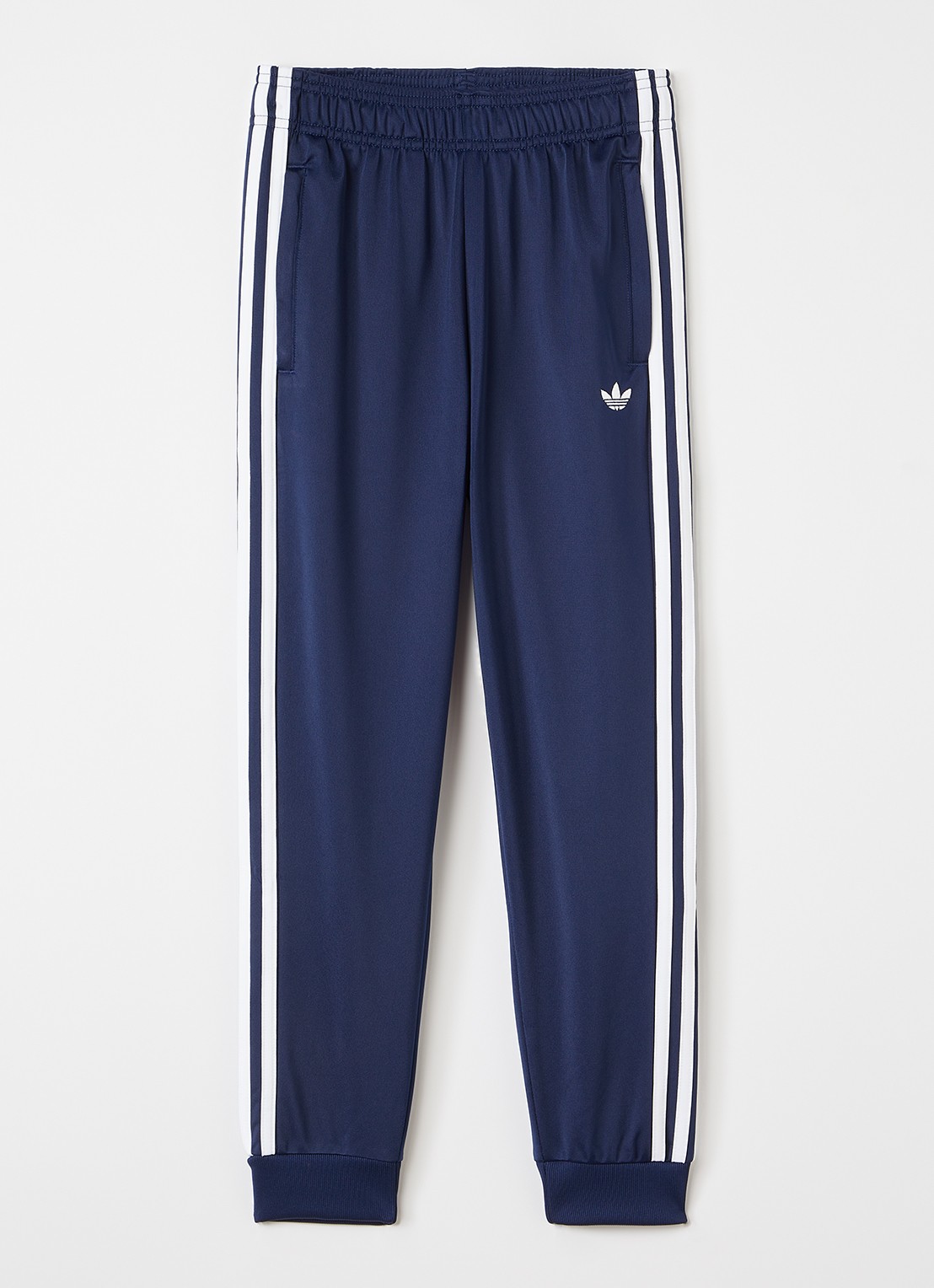 Adidas Tapered fit trackpants met logoborduring - voorkant 2 donkerblauw