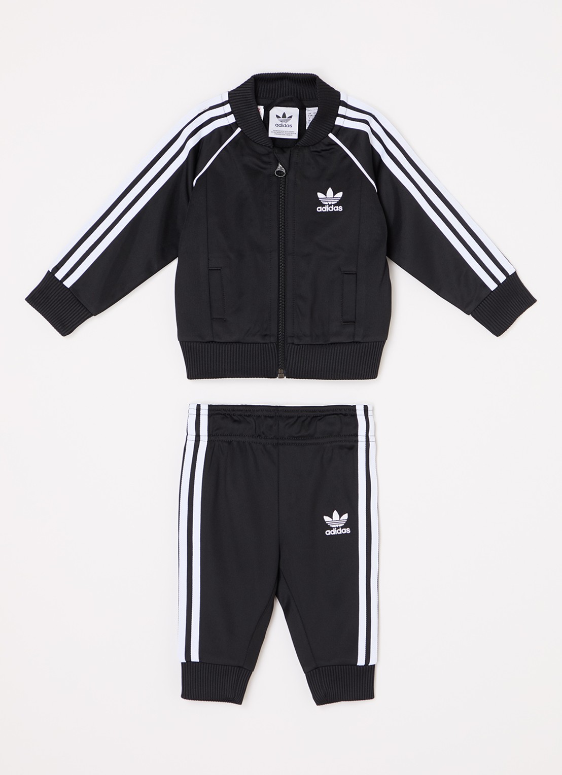 Adidas Trainingspak met logo 2-delig - voorkant zwart