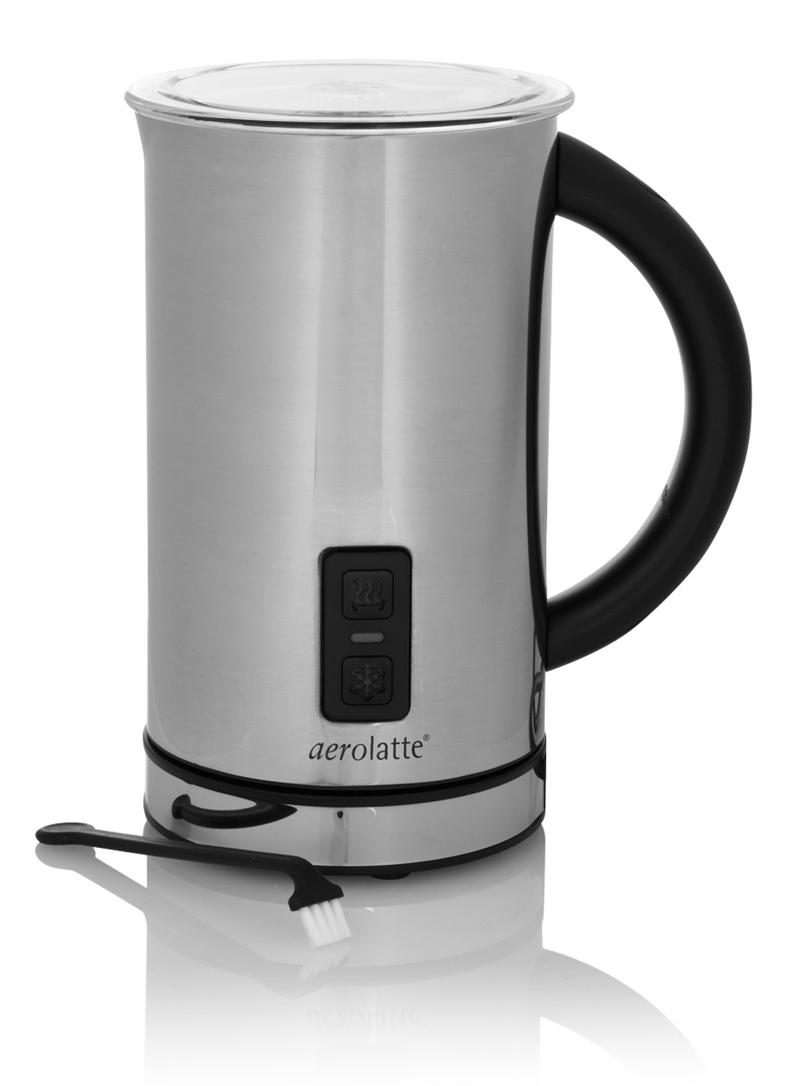 Aerolatte Compact melkopschuimer 120 ml - voorkant roestvrijstaal