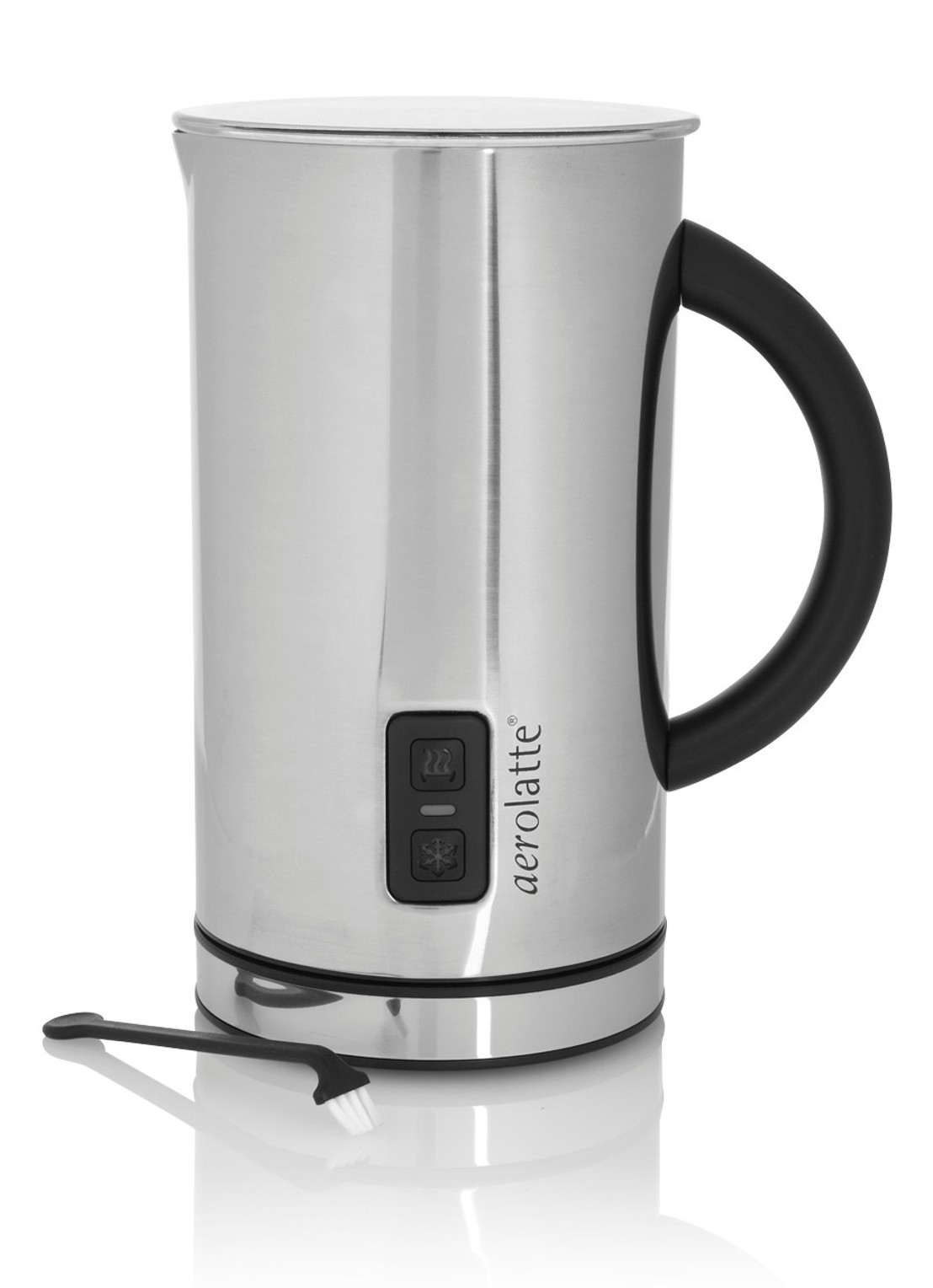 Aerolatte Grande melkopschuimer 300 ml - voorkant roestvrijstaal