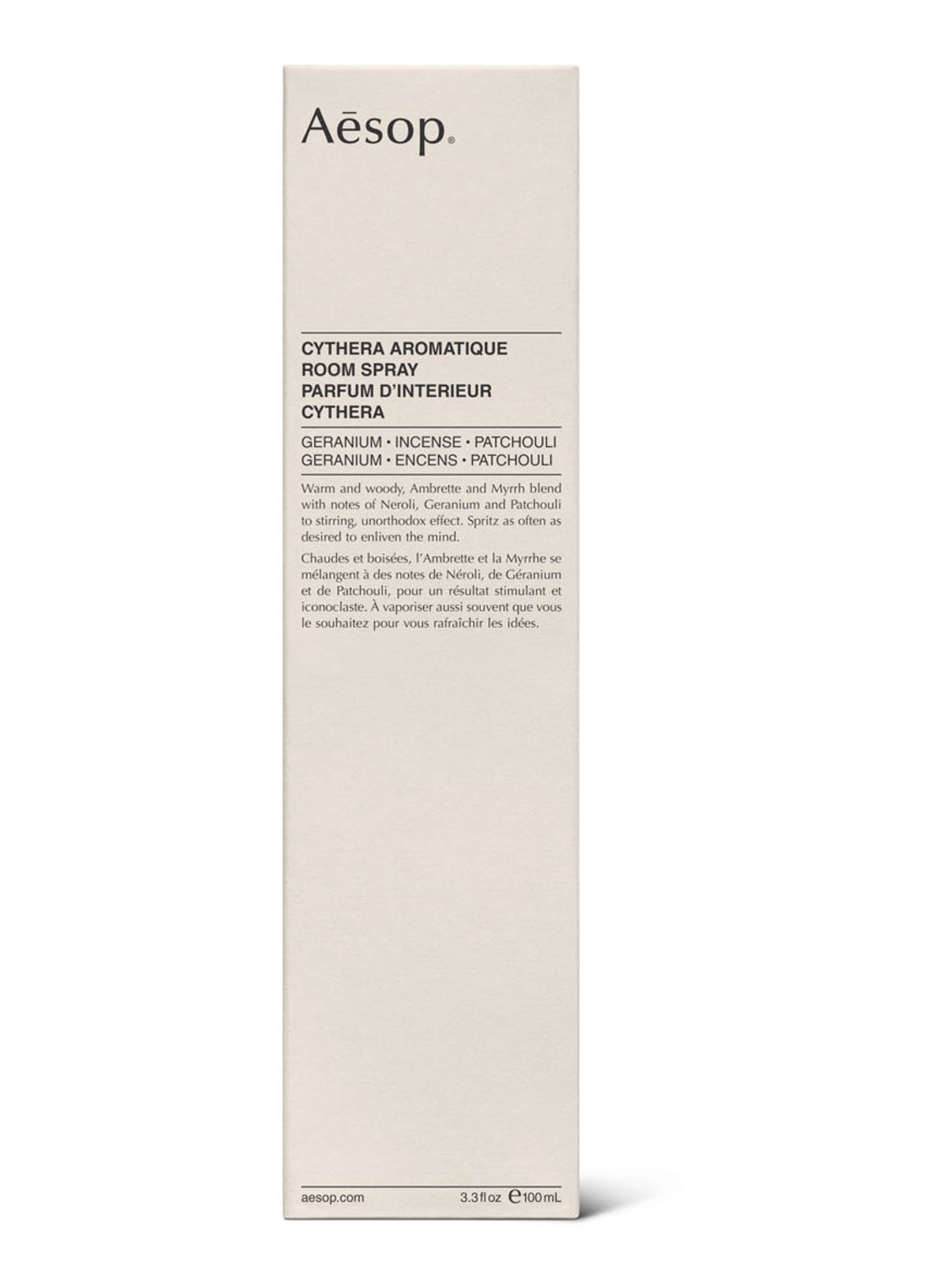 Aesop Cythera Aromatique Room Spray - huisparfum - voorkant 2 undefined