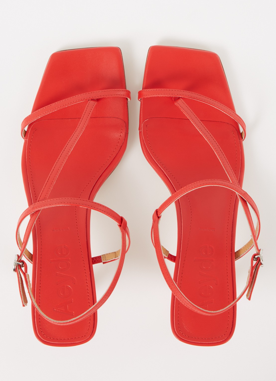 Aeyde Elise sandalette van leer - detail 2 rood