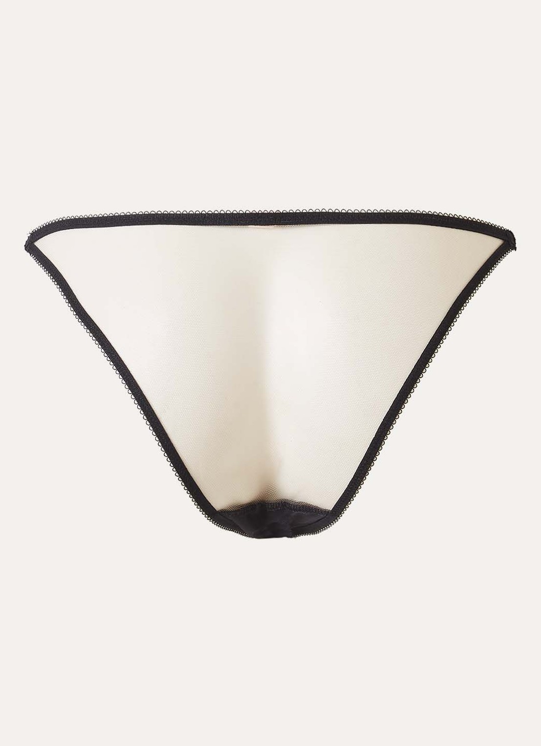 Agent Provocateur Coletta slip van mesh met bloemborduring - achterkant 2 zwart