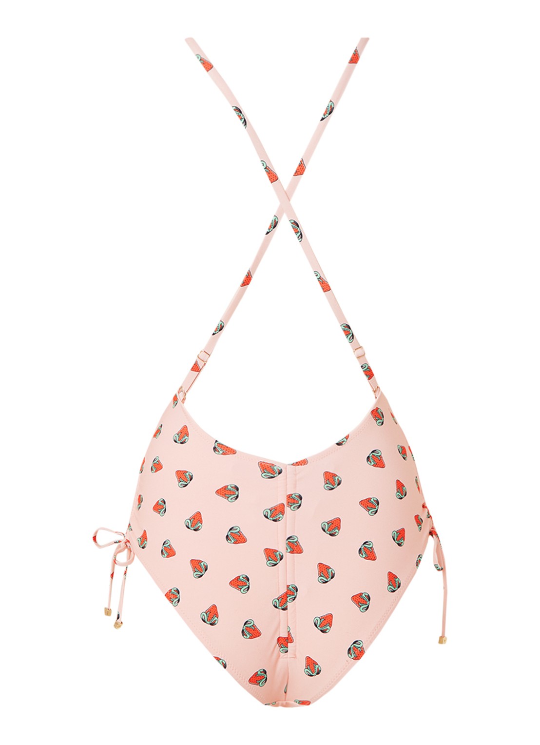 Agent Provocateur Fraise badpak met print - achterkant roze