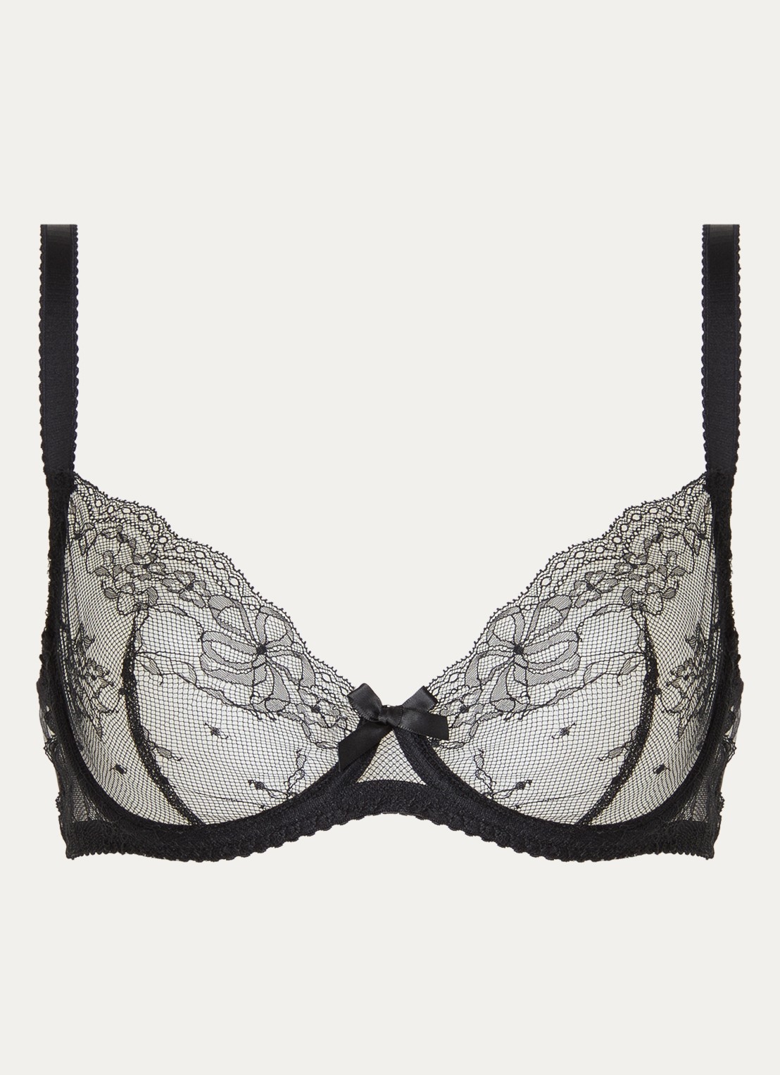 Agent Provocateur Isedora beugel bh met kant - voorkant 3 zwart