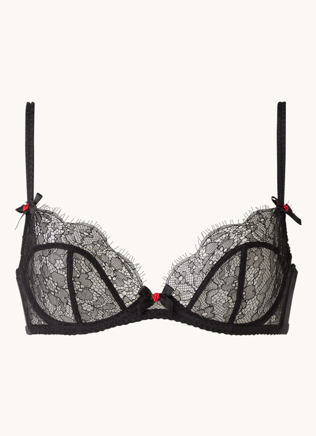 Agent Provocateur Lorna beugel bh van kant - voorkant 2 zwart