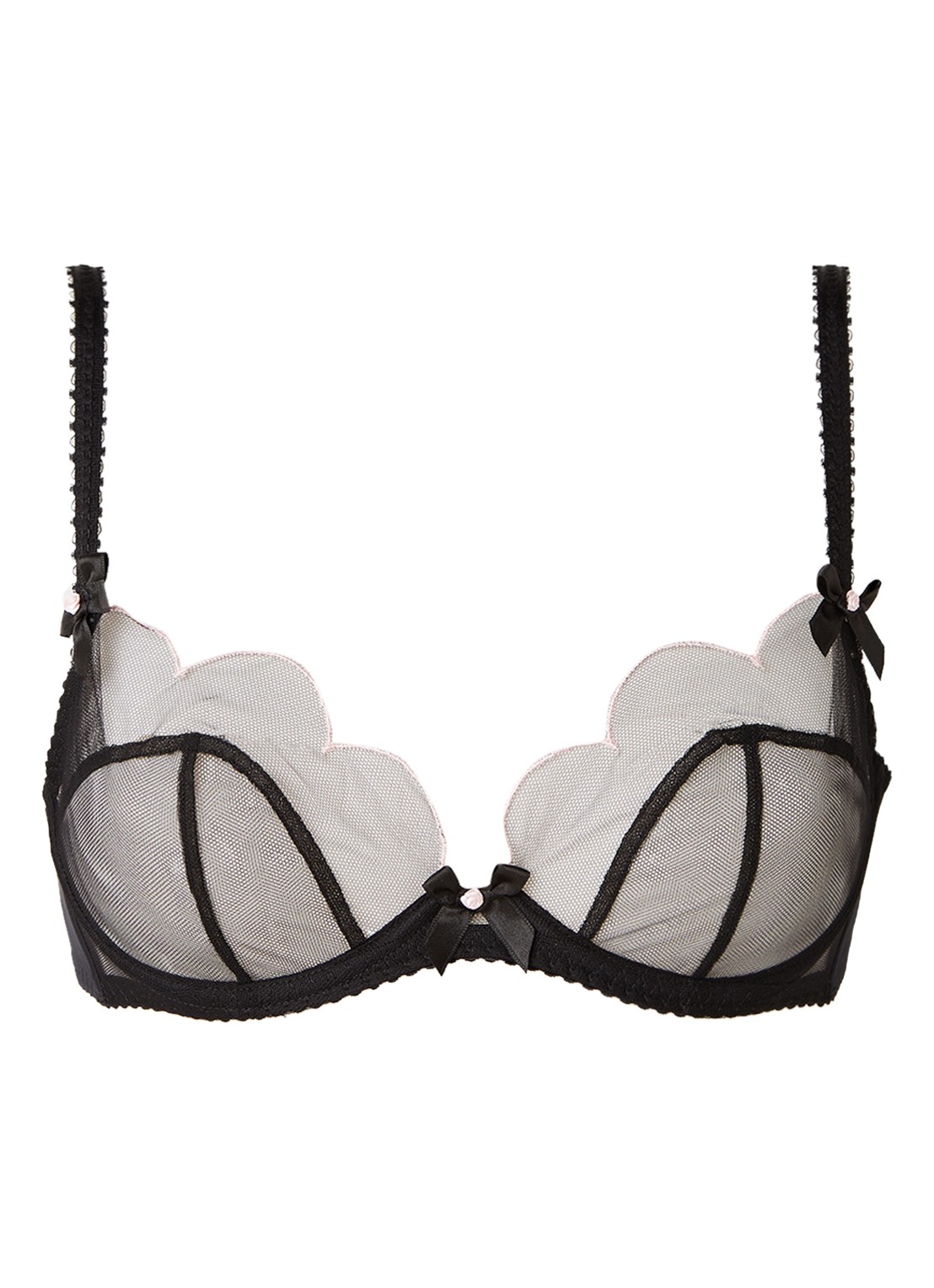 Agent Provocateur Lorna beugel bh van mesh - voorkant 3 zwart