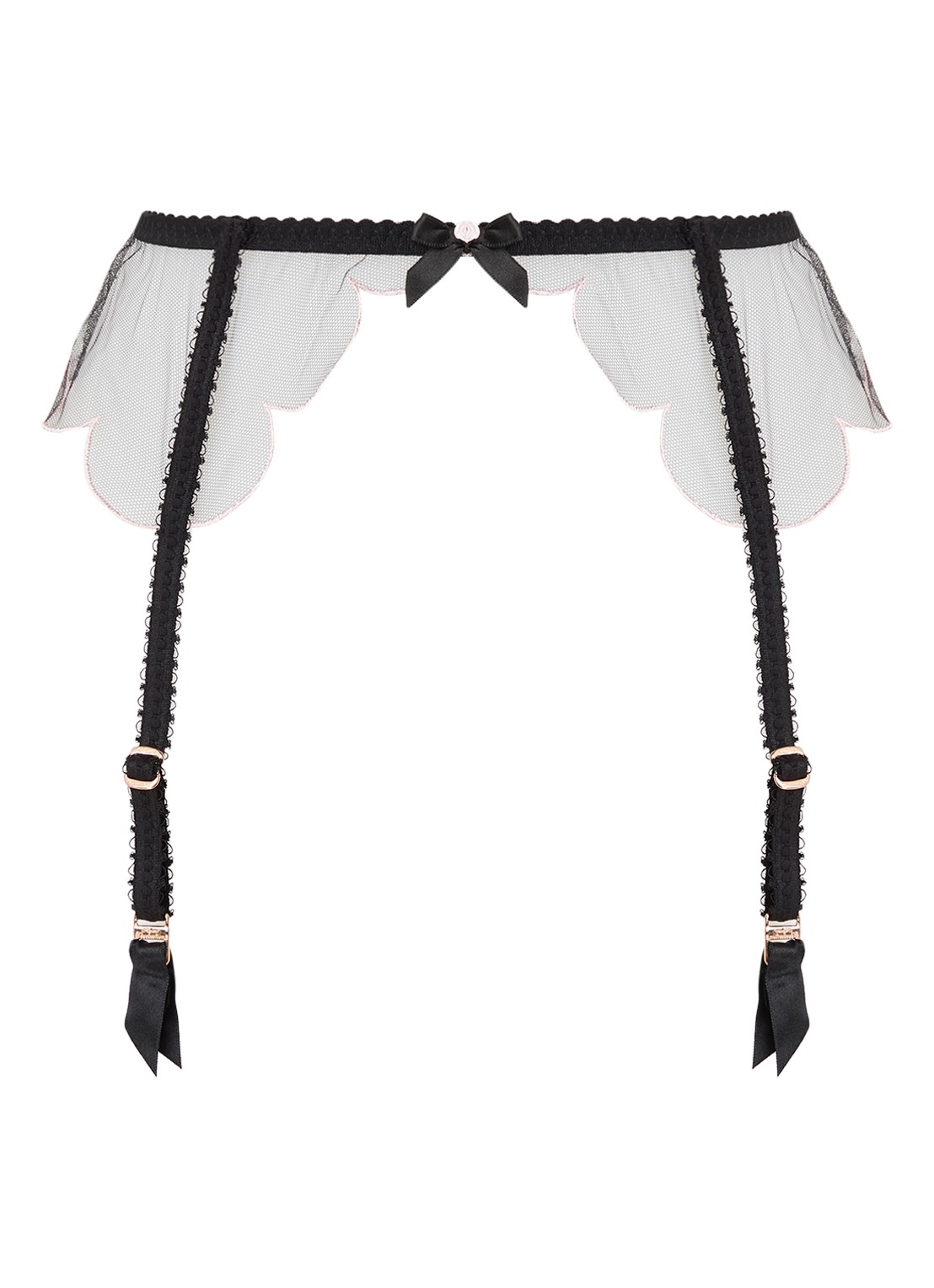 Agent Provocateur Lorna jarretels van mesh - voorkant zwart