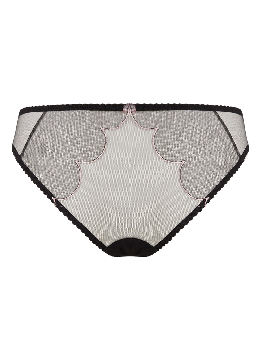 Agent Provocateur Lorna slip van mesh met borduring - achterkant 5 zwart