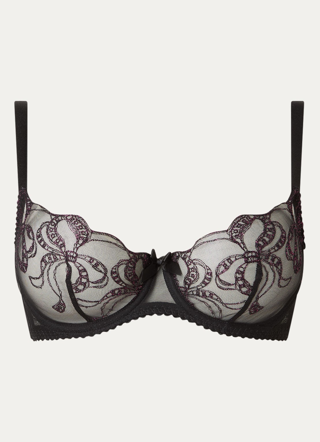 Agent Provocateur Louella beugel bh met lurex - voorkant 2 zwart