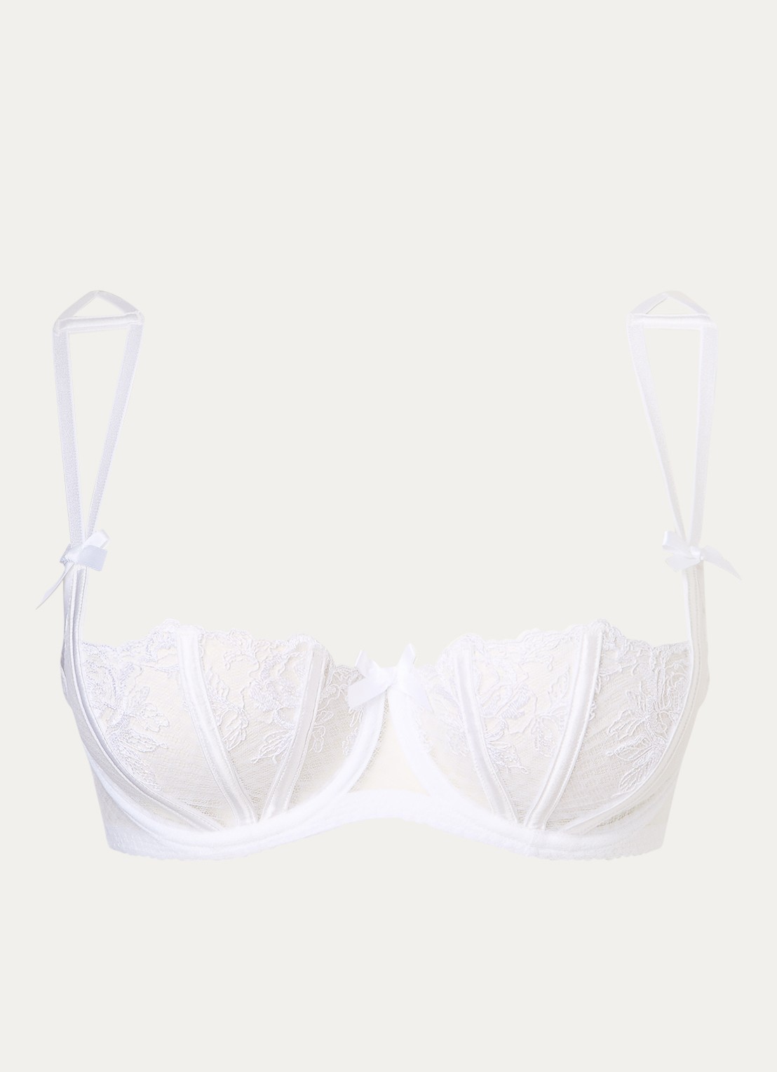 Agent Provocateur Rosia beugel bh met kant en mesh - voorkant 4 wit