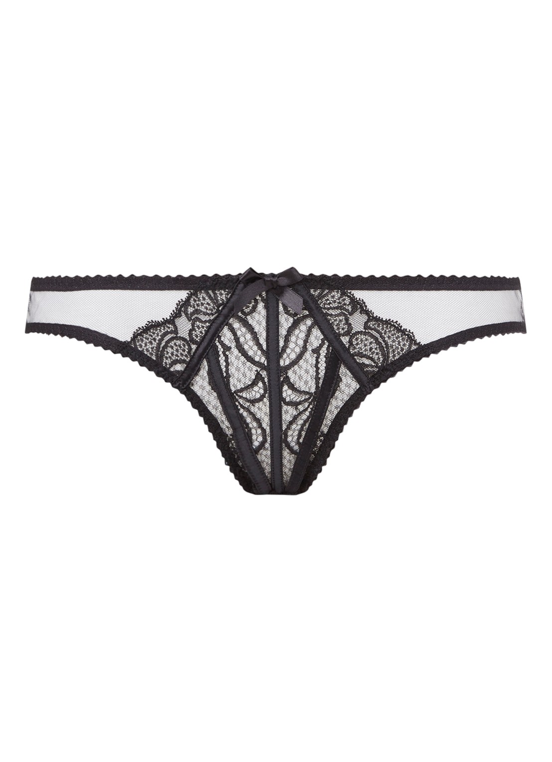 Agent Provocateur Rozlyn slip van kant - voorkant zwart
