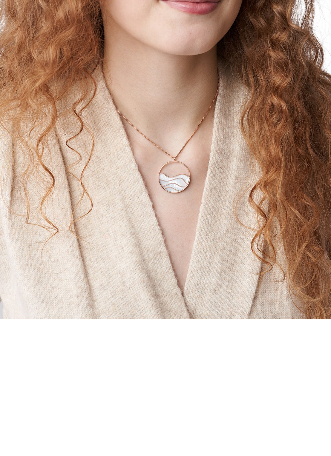 Agnethe ketting met hanger SKJ1539791 - detail 4 roségoud